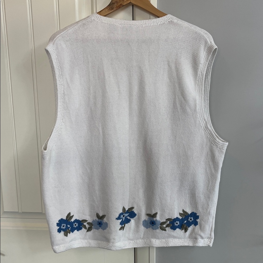Northern Reflection Floral Knit Vest XL - Picture 5 of 9